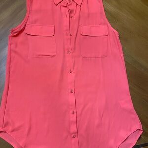 Gianni Bini - Sleeveless Coral Button-Up Top